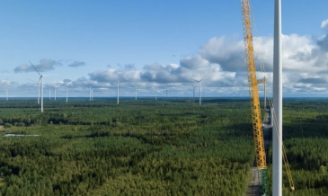 Fortumin Pjelax-tuulipuistosta ulos ensimmäiset kilowatit